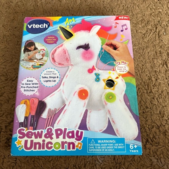 Vtech Sew & Play Unicorn - White and Pink NEW Craft - Picture 2 of 3